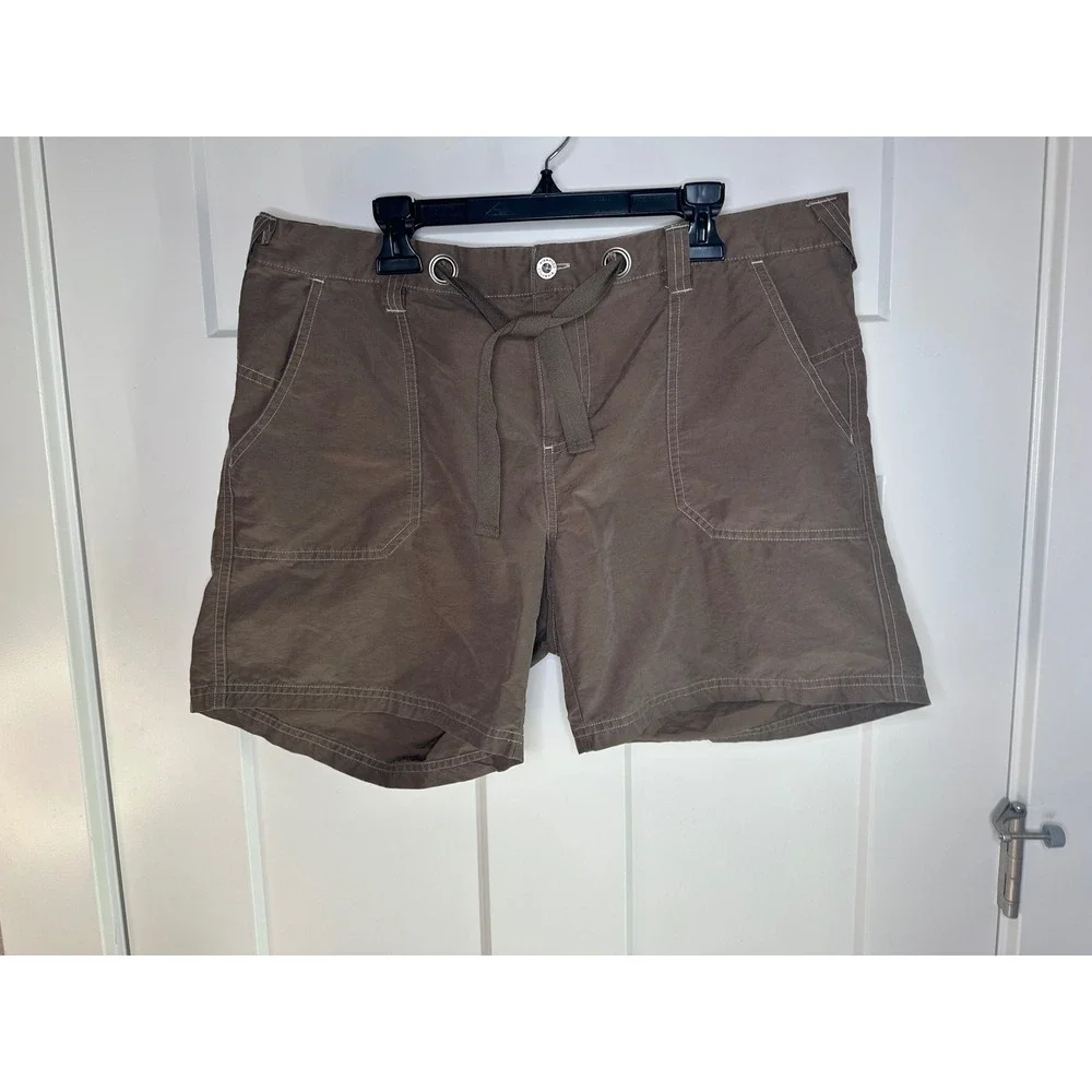 Columbia Womens‎ Brown Hiking Shorts Drawstring Cargo Size 6 Medium Classic